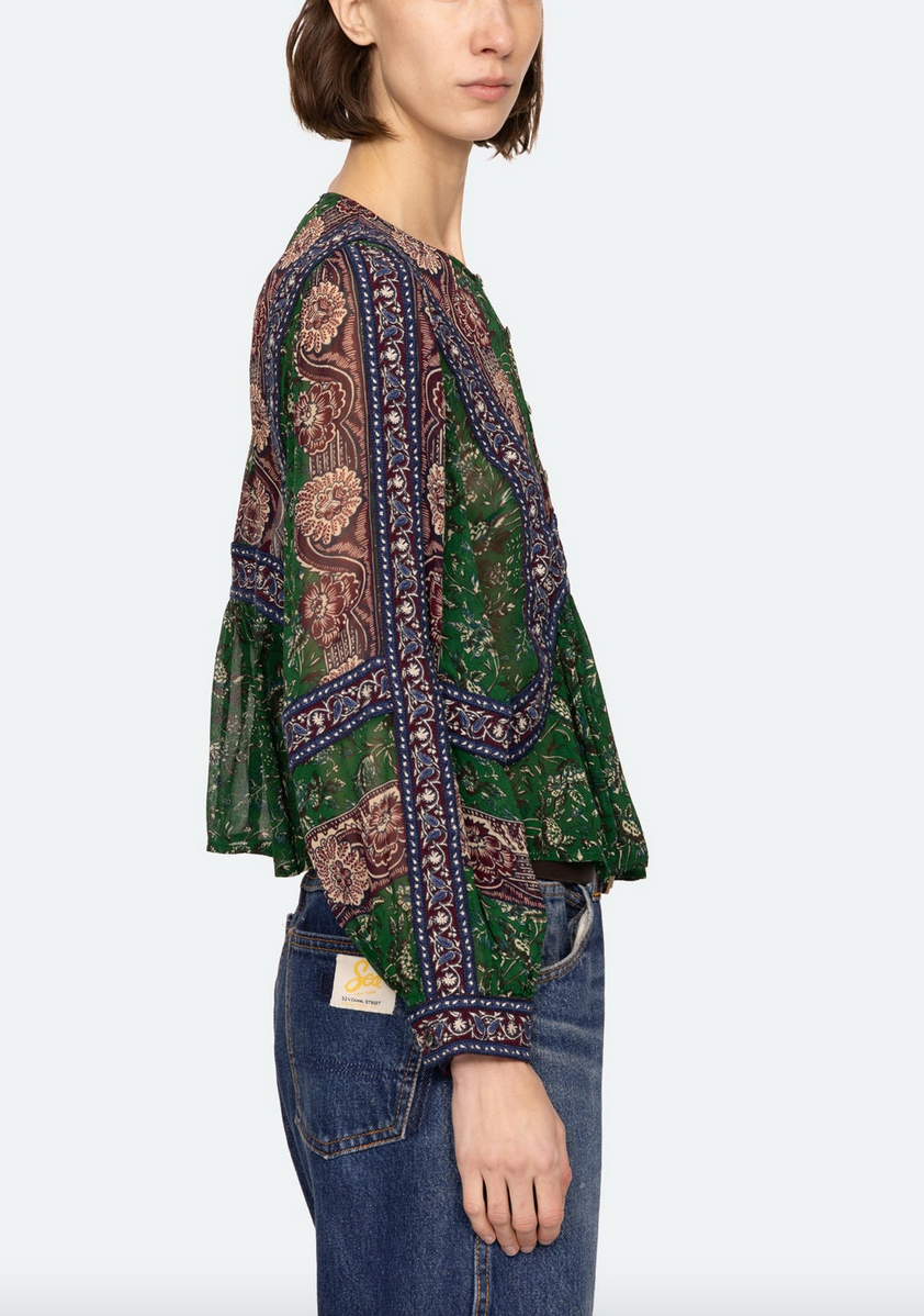 melba top green