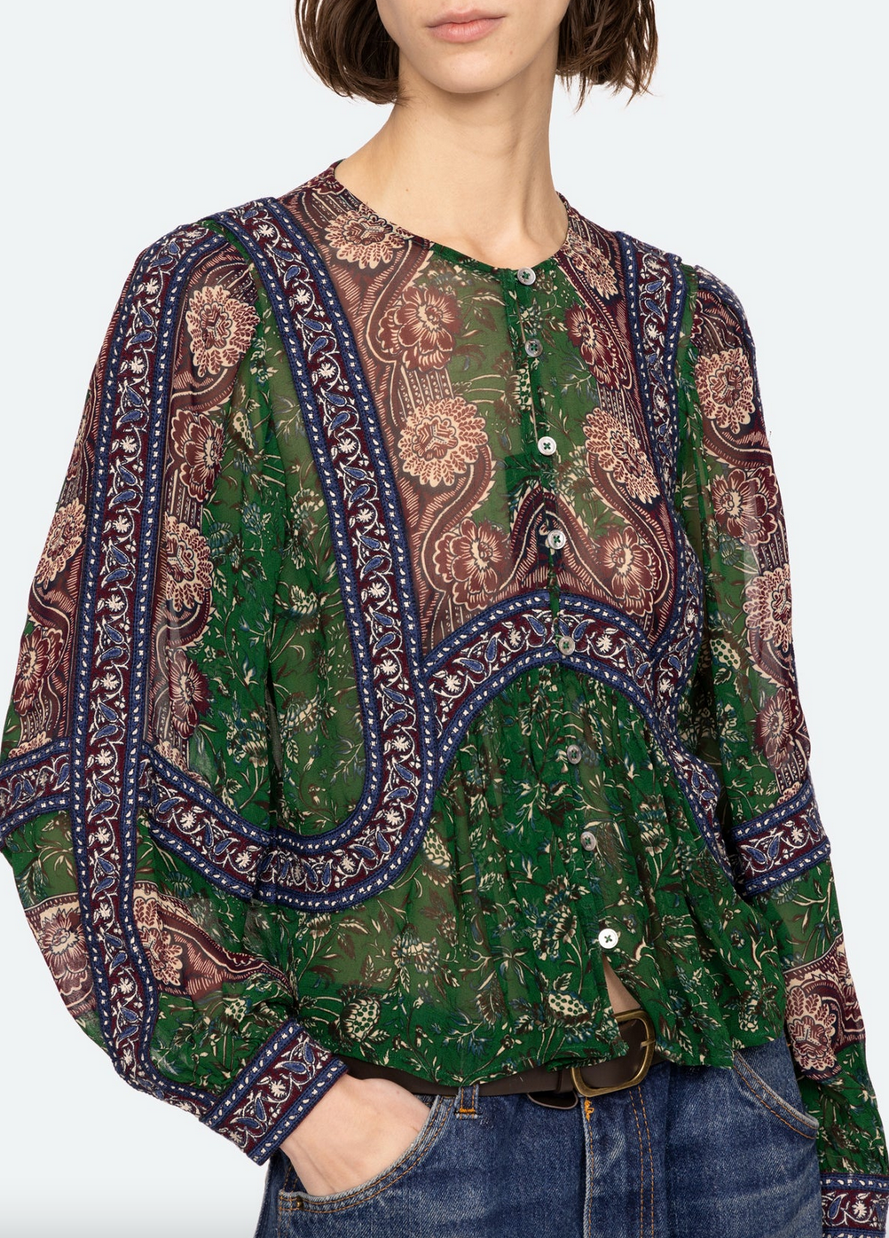 melba top green