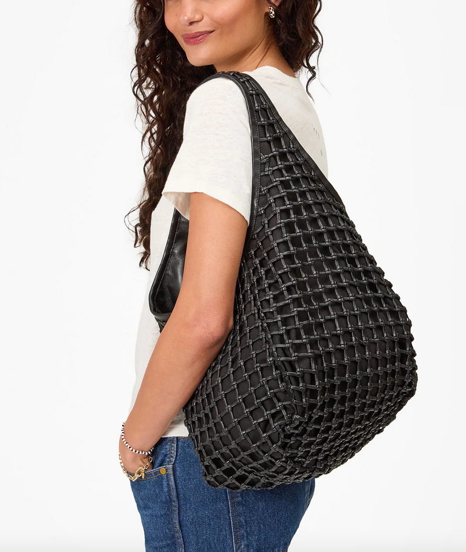 bando black knot woven leather