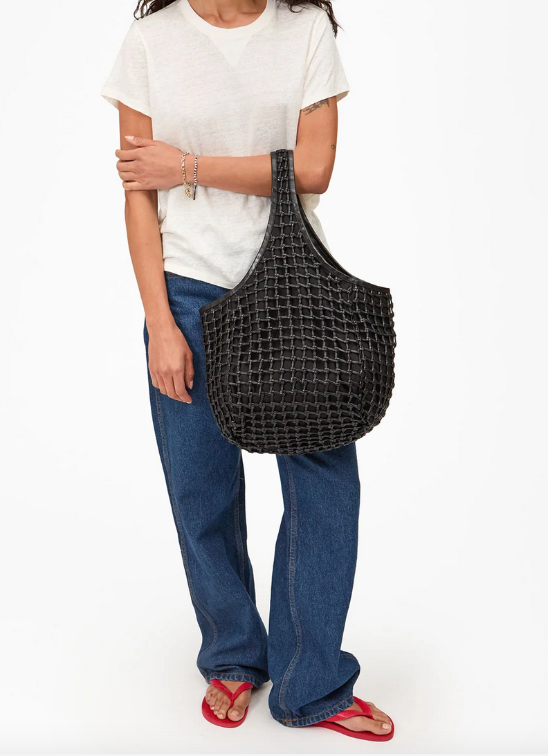 bando black knot woven leather