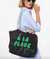 l'ete tote black w/ green apple a la plage