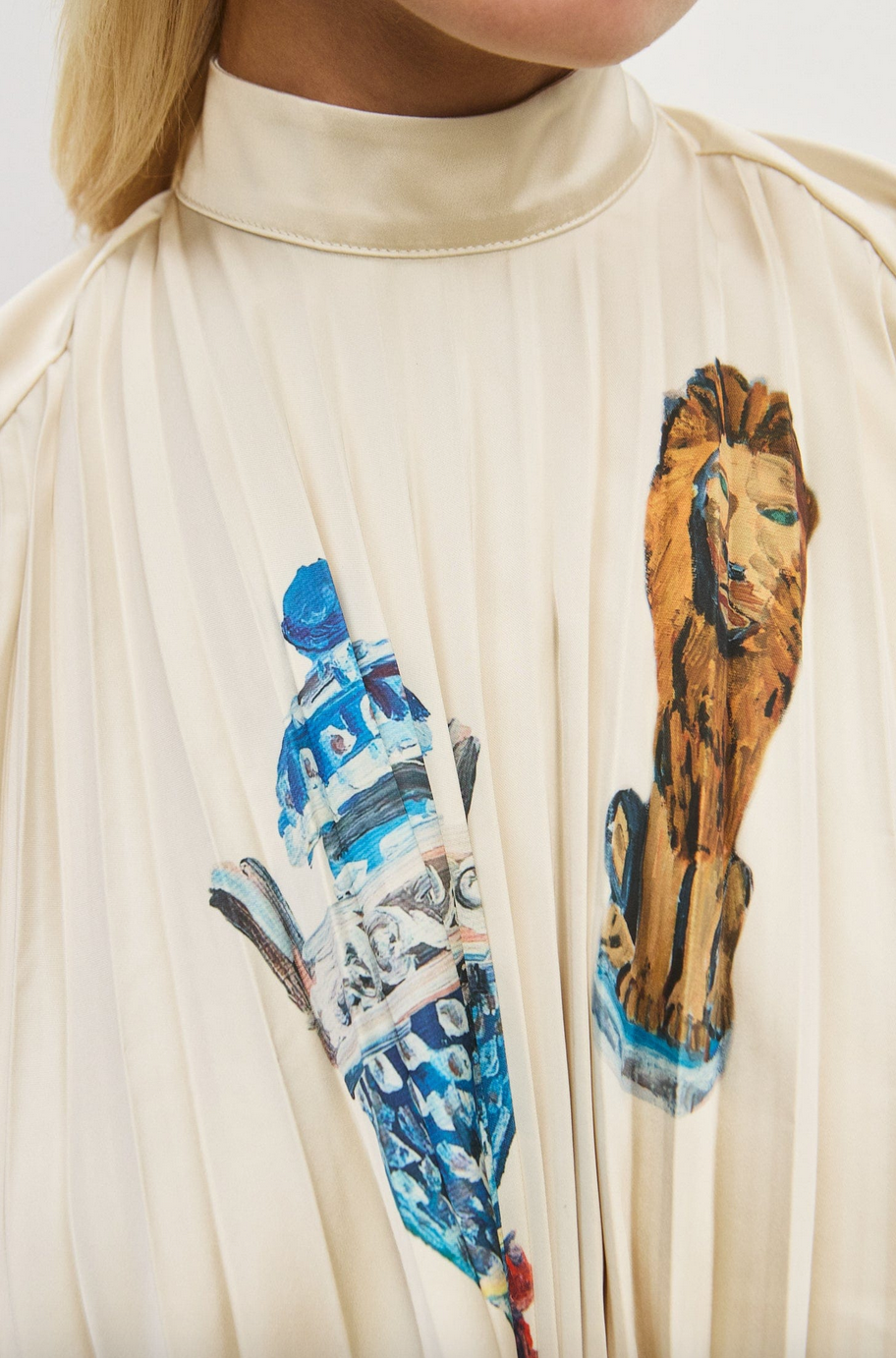 Orazio pleated top cream