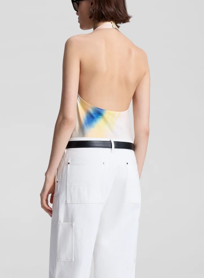 ada printed halter top lapis multi