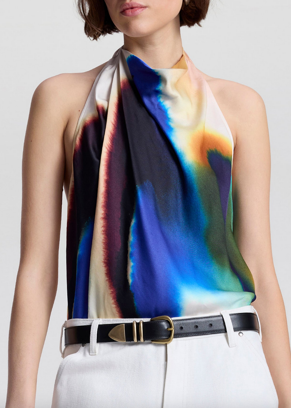 ada printed halter top lapis multi