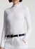 hugh fine cotton knit top bright white
