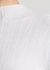 hugh fine cotton knit top bright white