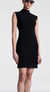 ken fine cotton knit mini dress black