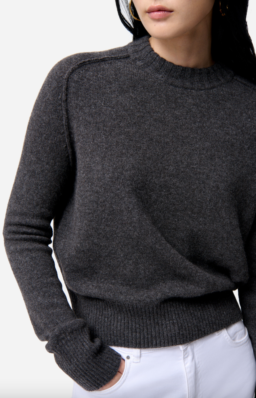 fresia sweater yak and wool anthracite grey