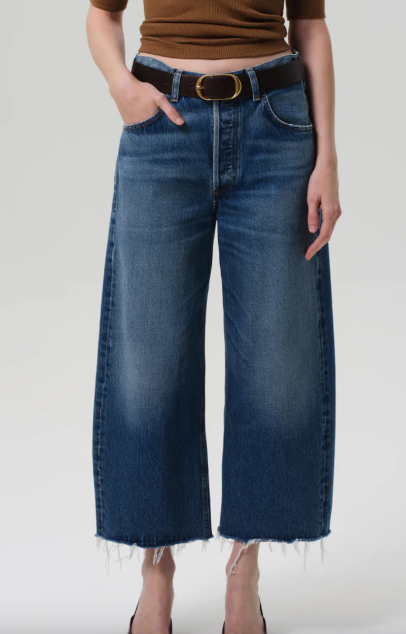 ayla raw hem crop in chaya