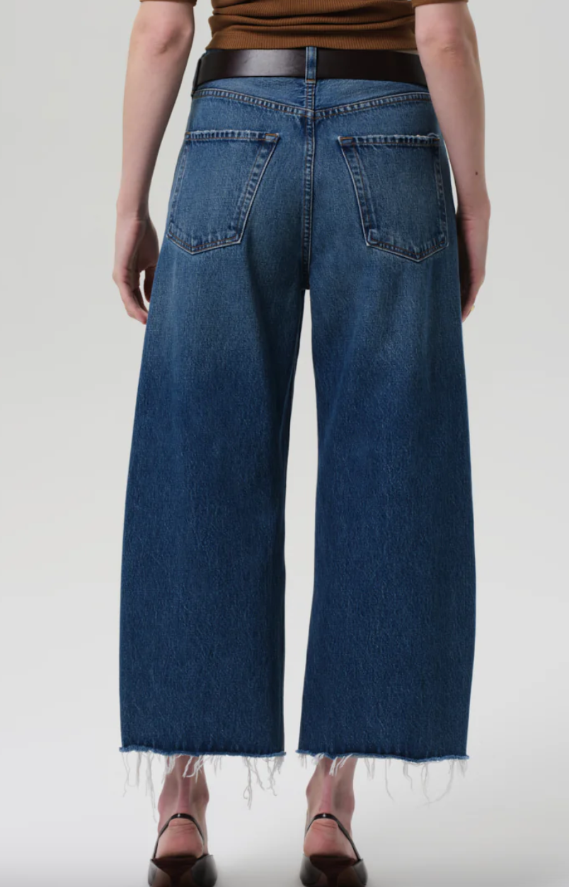 ayla raw hem crop in chaya