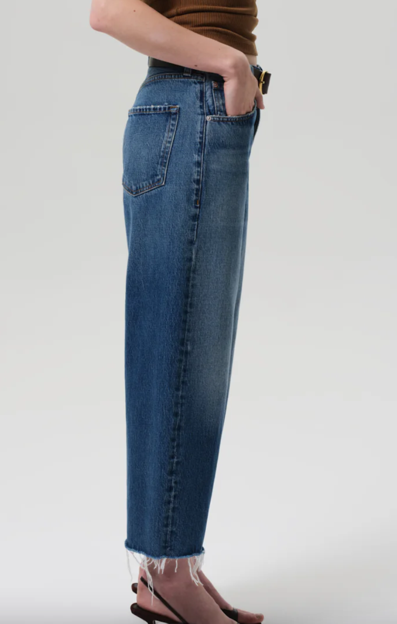 ayla raw hem crop in chaya