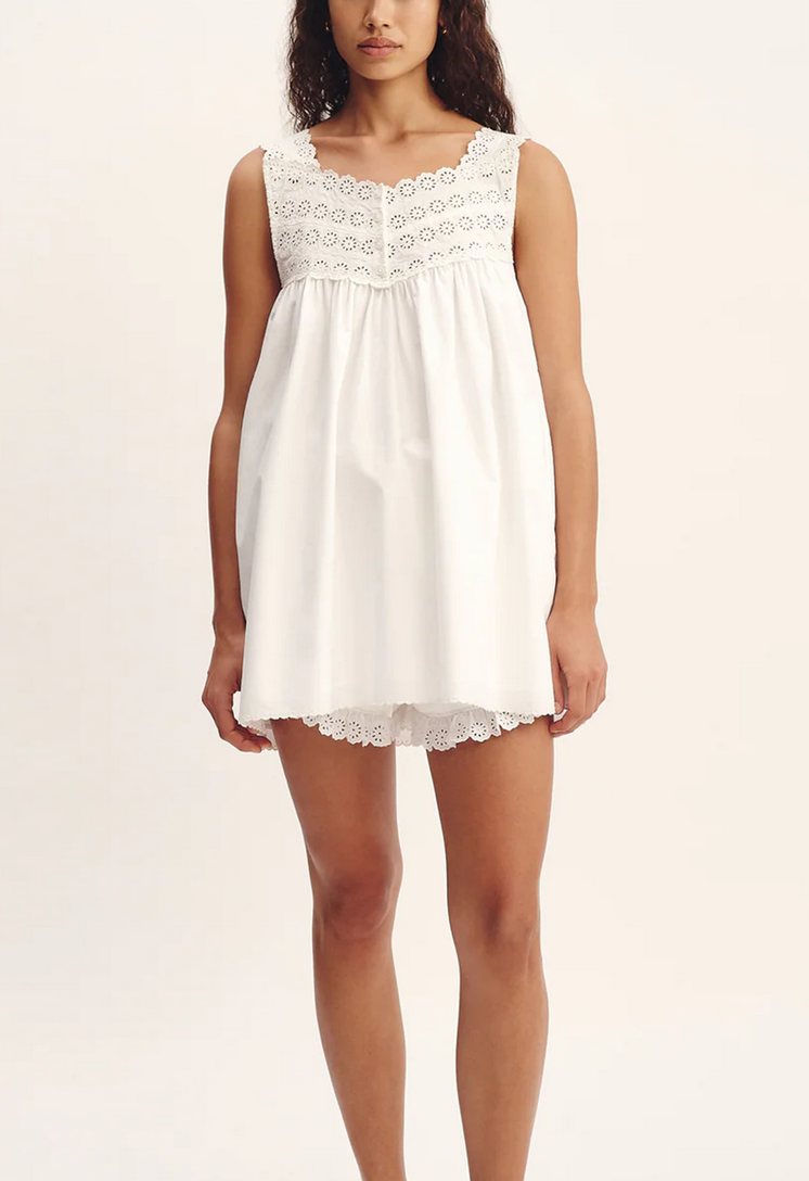 Ezra tunic vintge white