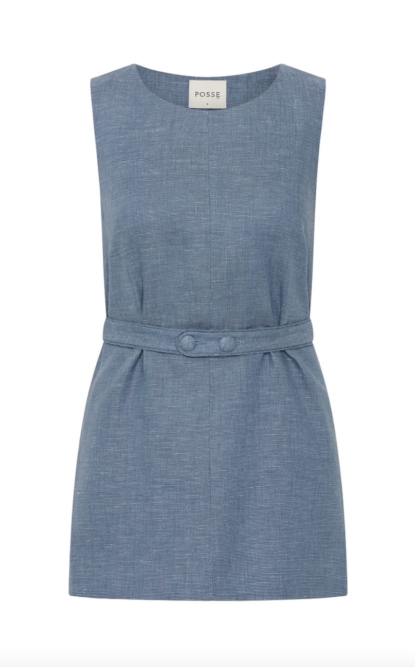 thea tunic steel blue