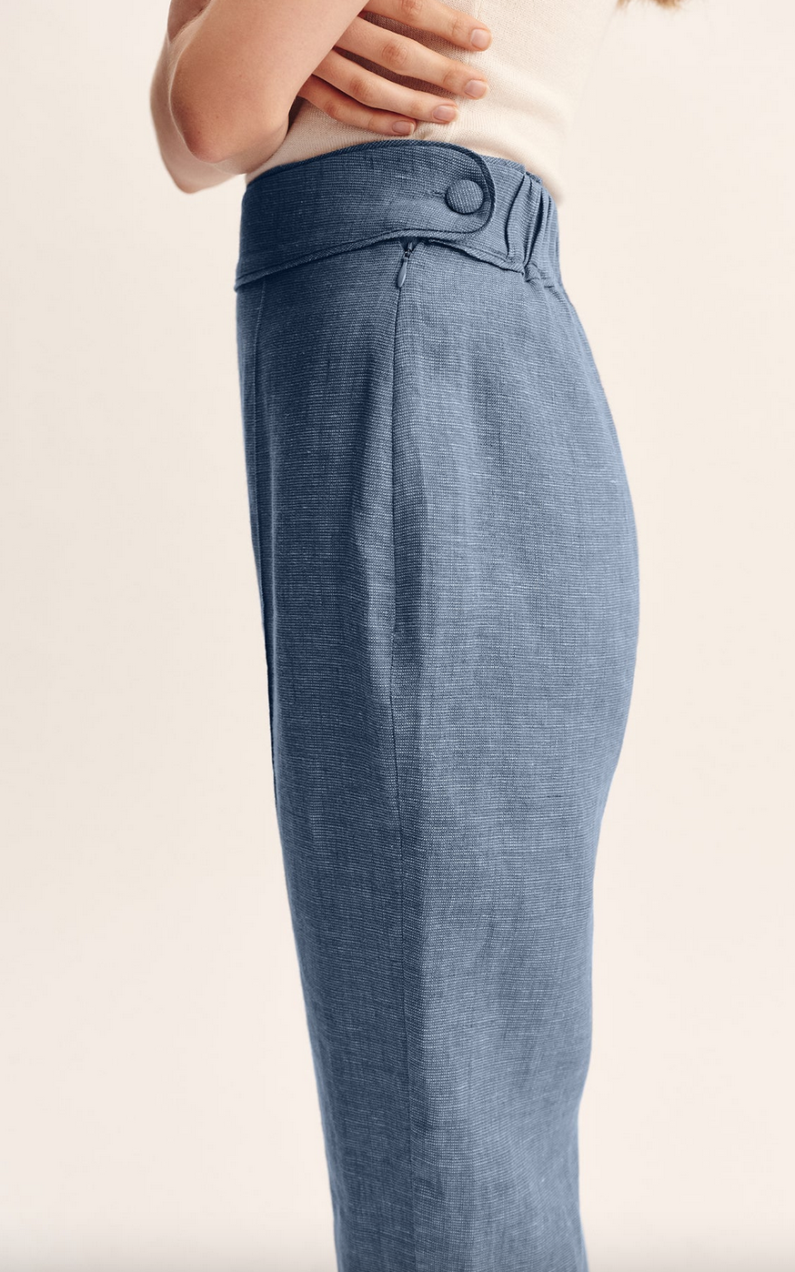 Thea trouser steel blue