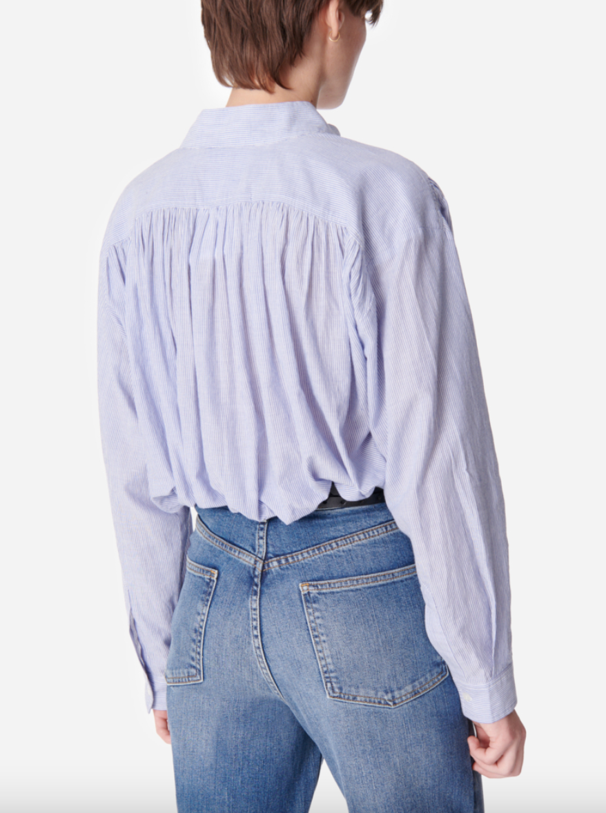 calvin blouse white/ blue