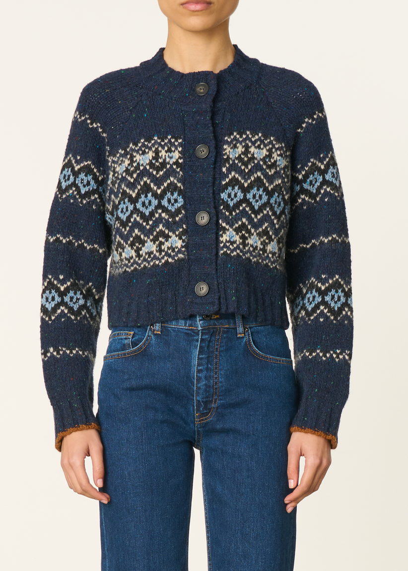 Damas cardigan blue