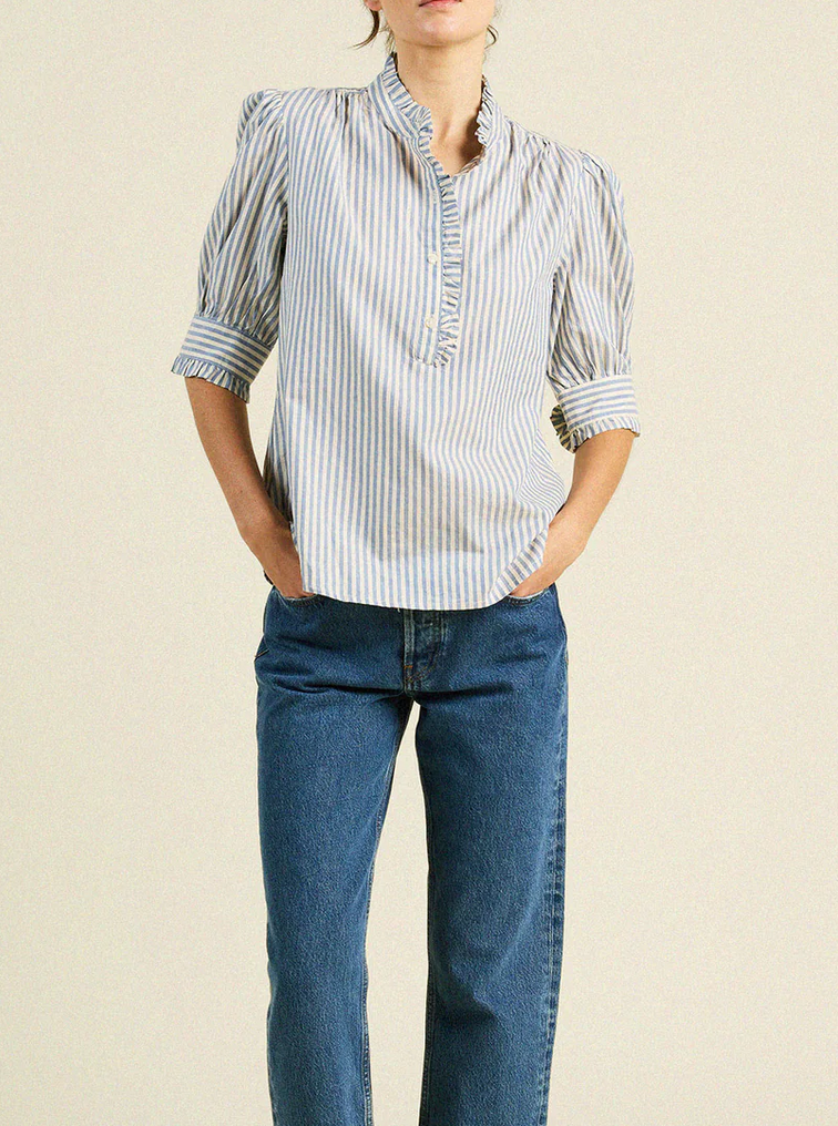 noah blouse oceanview stripe