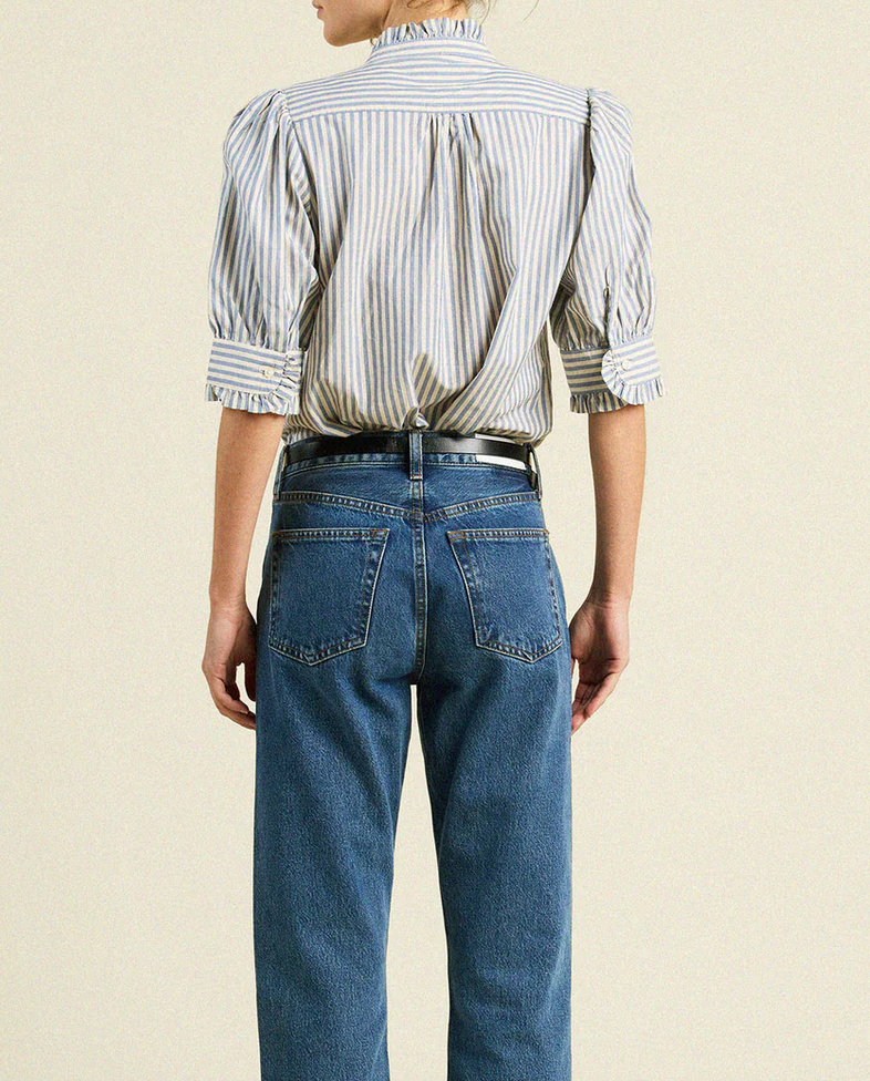 noah blouse oceanview stripe