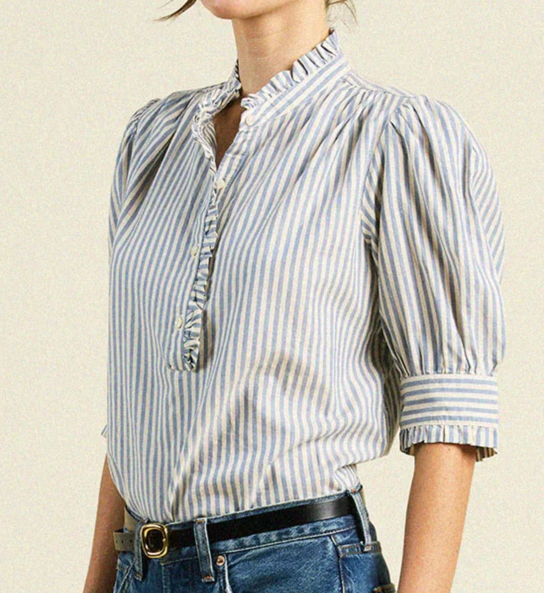 noah blouse oceanview stripe