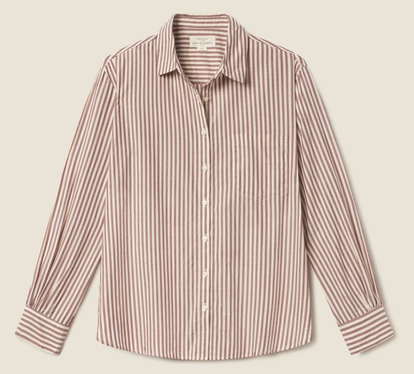 blake oversized shirt burgundy stripe
