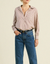 blake oversized shirt burgundy stripe