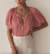 June top cerise gingham