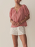 June top cerise gingham