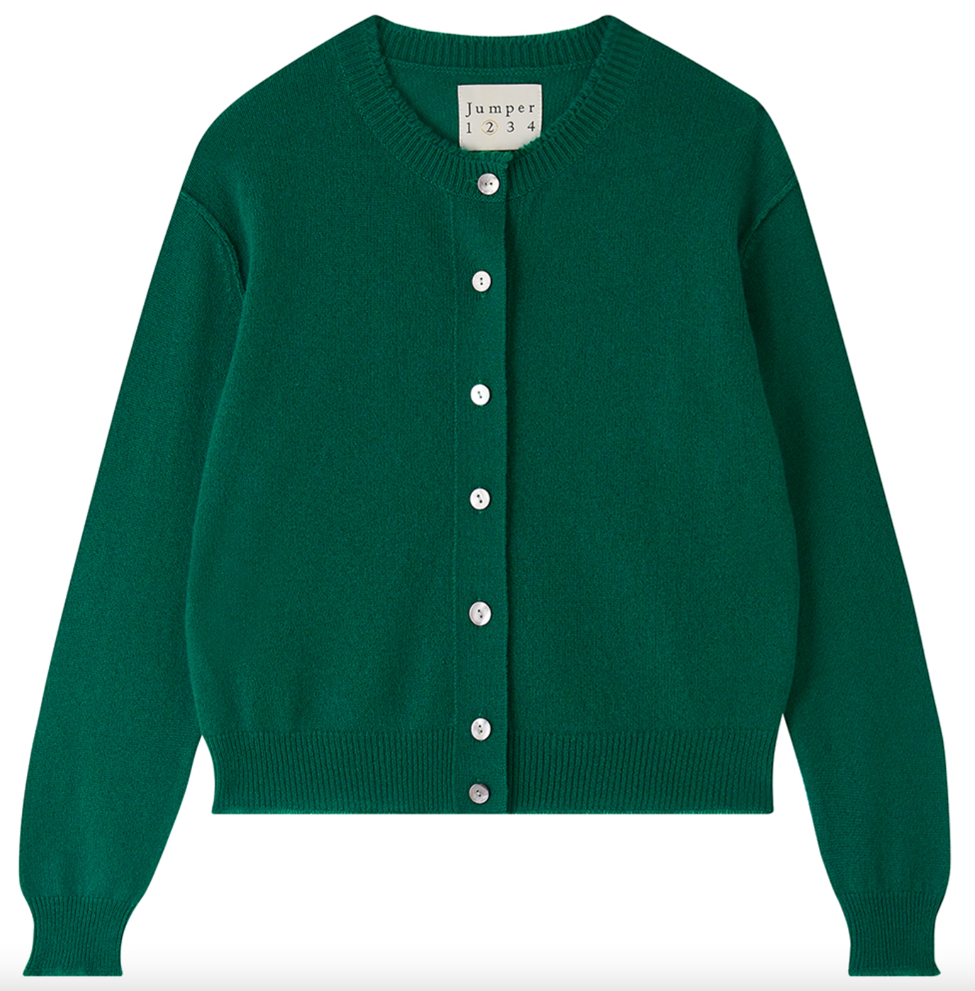 distressed cashmere cardigan jade green