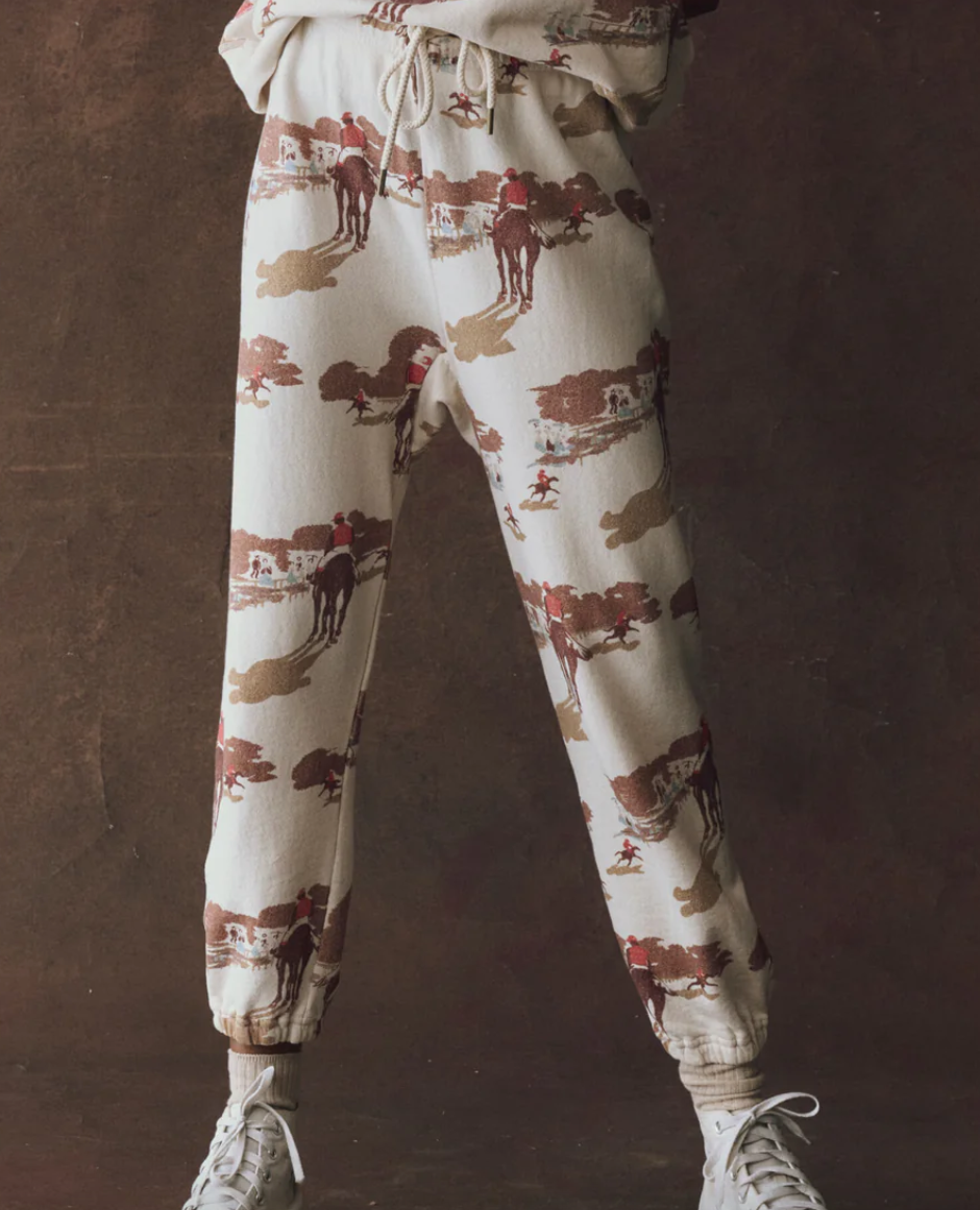 the stadium sweatpant riding horses print