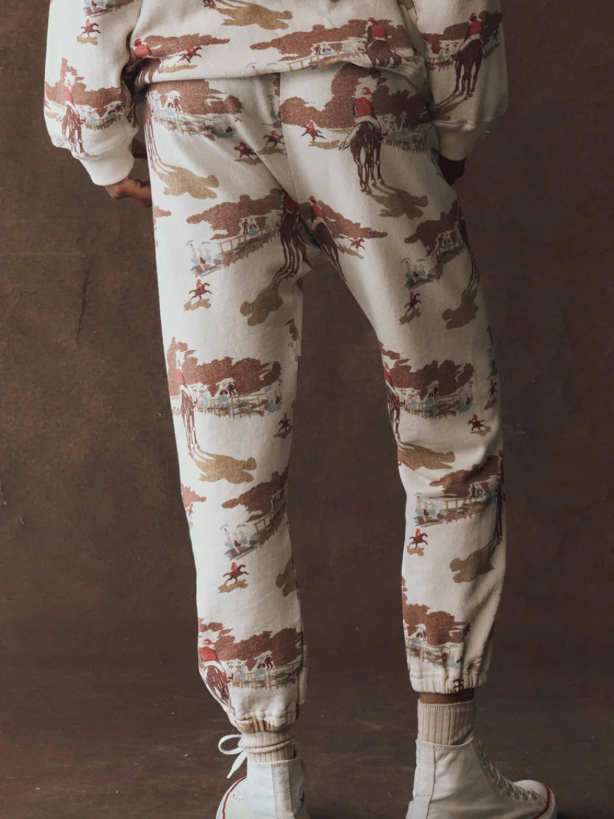 the stadium sweatpant riding horses print