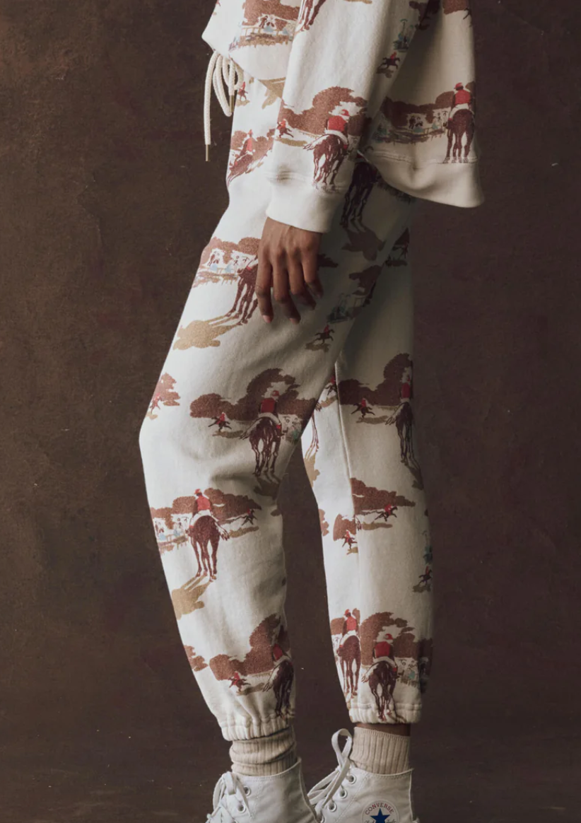 the stadium sweatpant riding horses print