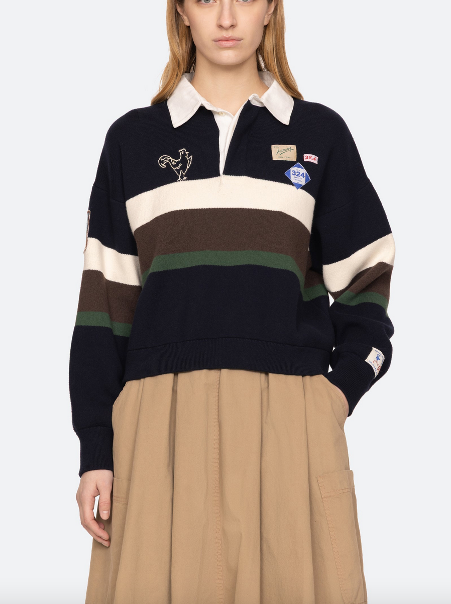 Arthur rugby sweater navy multi