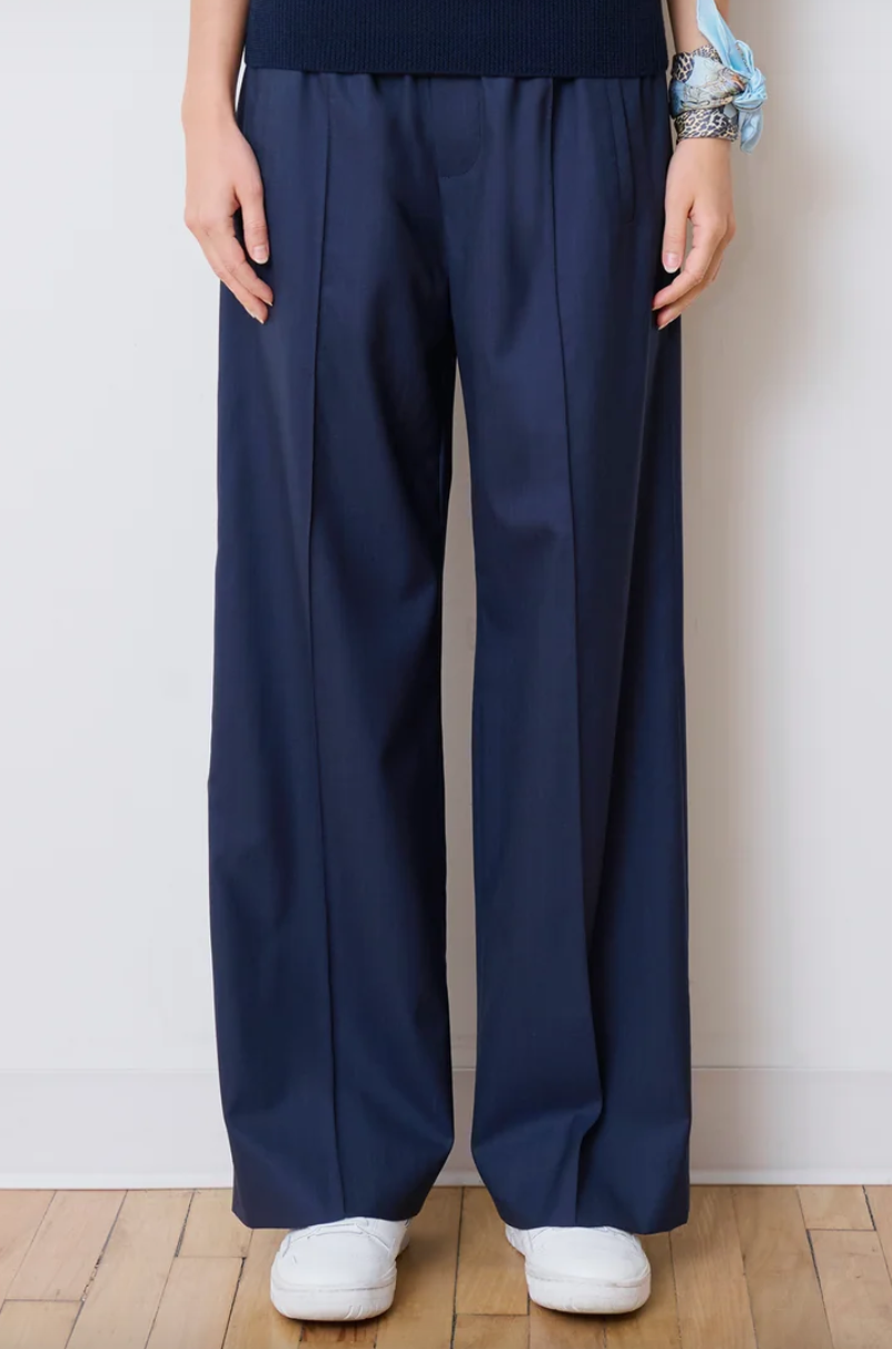 the prep trouser navy pinstripe