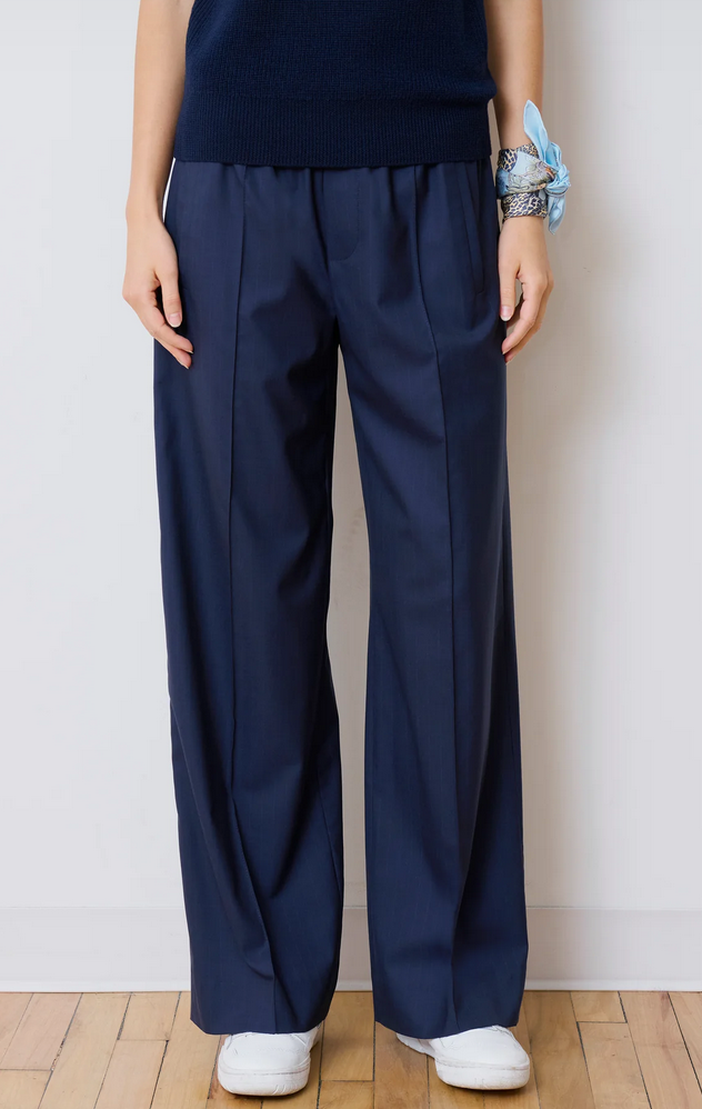 the prep trouser navy pinstripe
