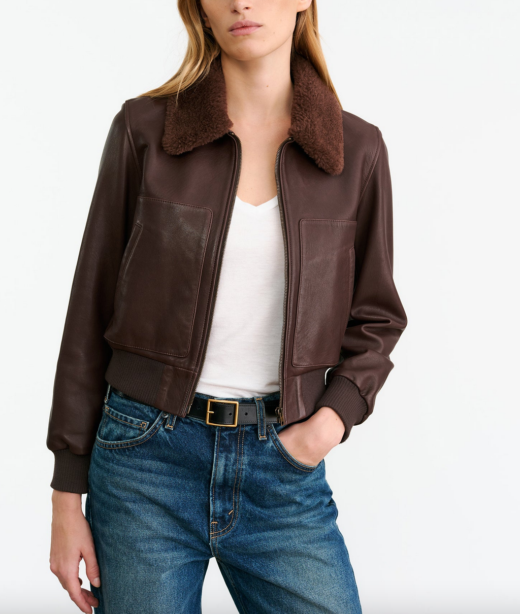 tom leather jacket dark brown