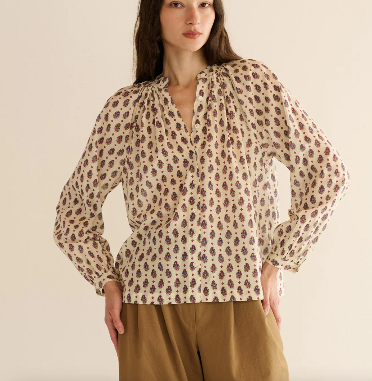 julienne top provencal paisley