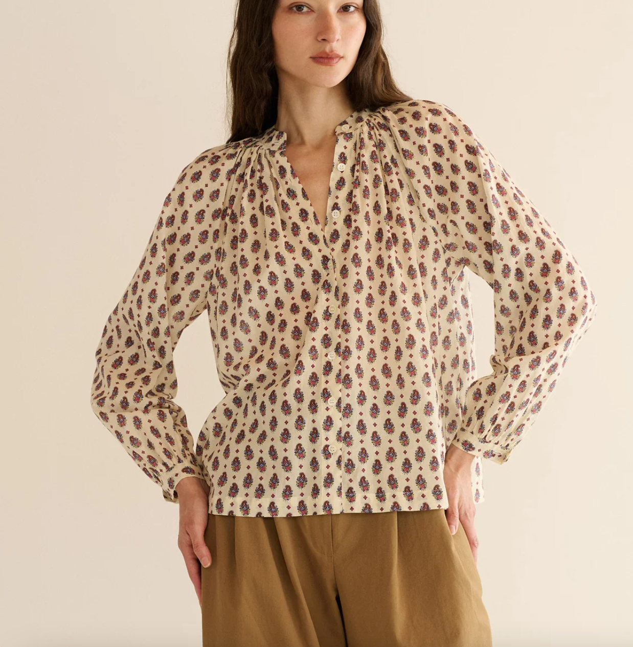 julienne top provencal paisley