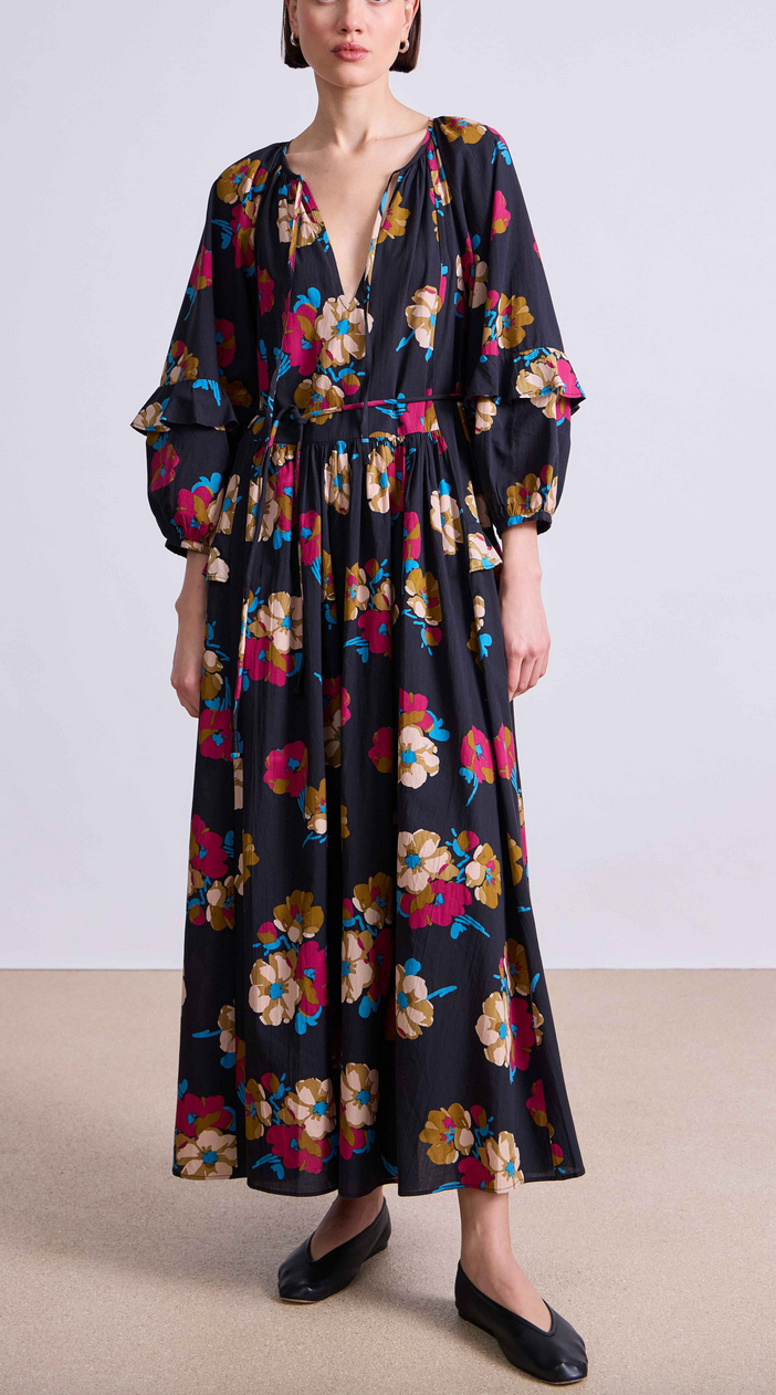 skala maxi dress floating floral