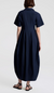 Della stretch cotton midi dress evening blue