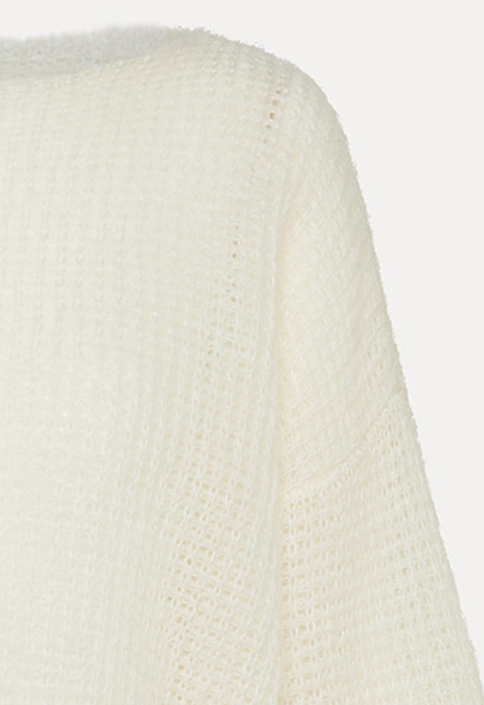 waffle mohair sweater neve white