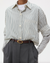 next ex shirt in dancing striped cotton shirting ivory cilantro