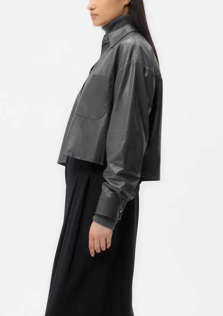 little big joe shirt in paper leather urban chic