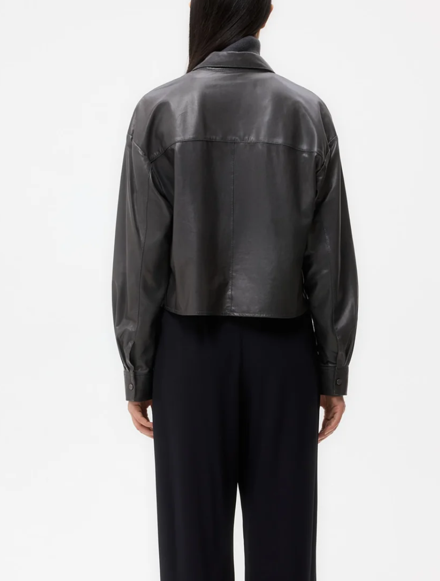 little big joe shirt in paper leather urban chic