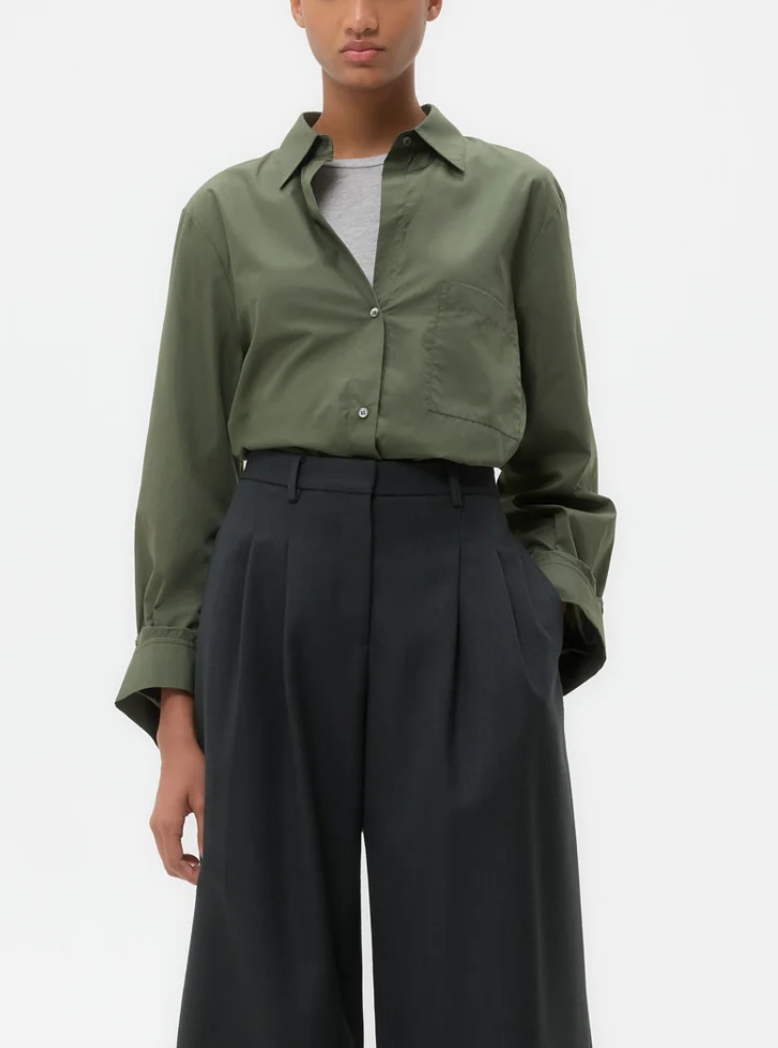 next morning shirt in superfine cotton shirting duffle bag