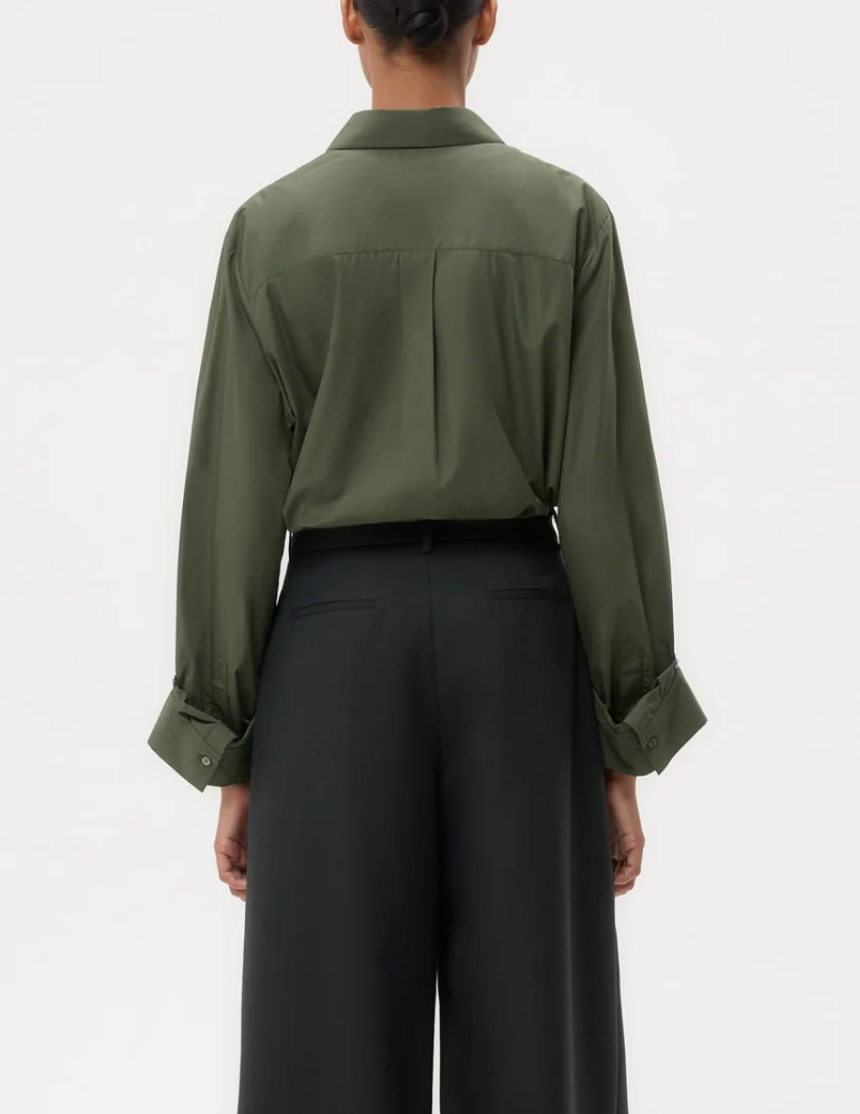 next morning shirt in superfine cotton shirting duffle bag