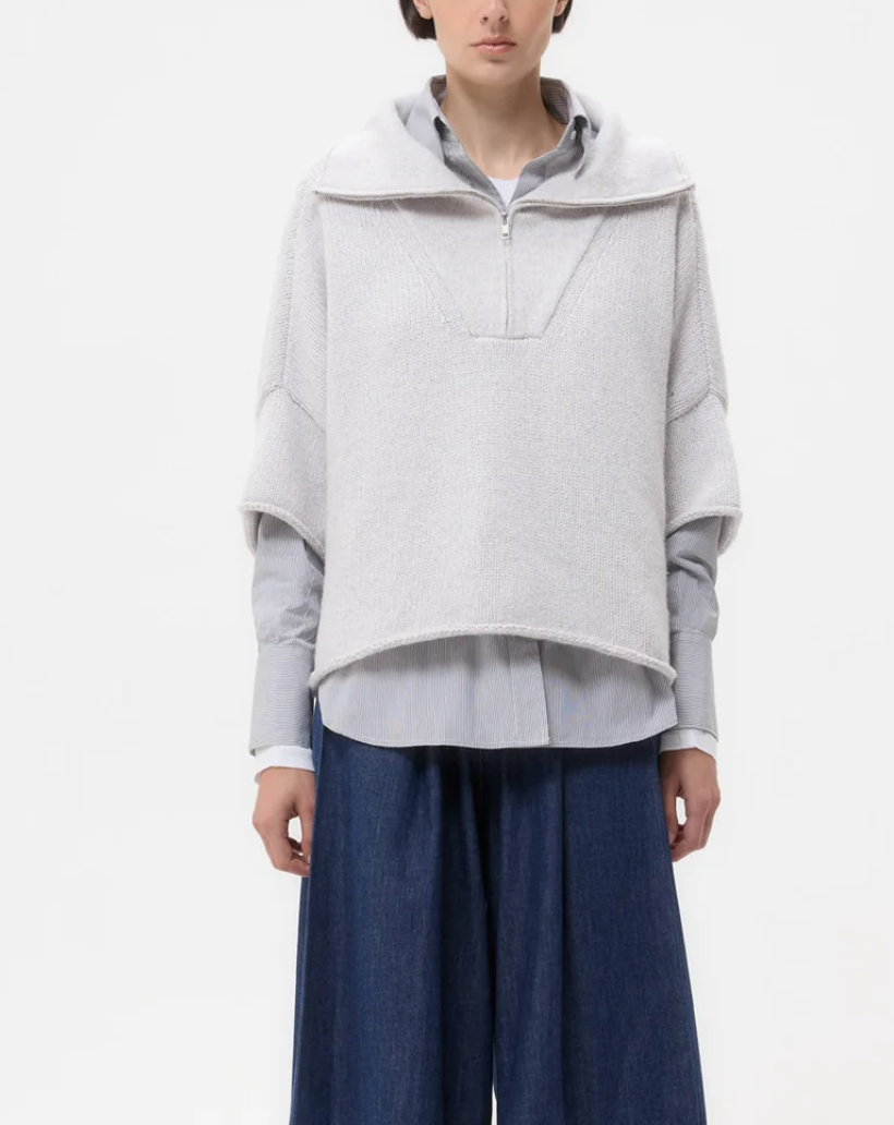 light heather grey in the morning sweater in cashmere