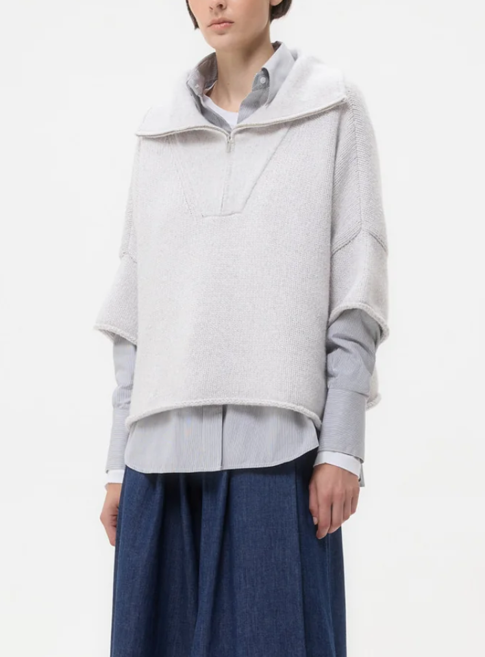 light heather grey in the morning sweater in cashmere