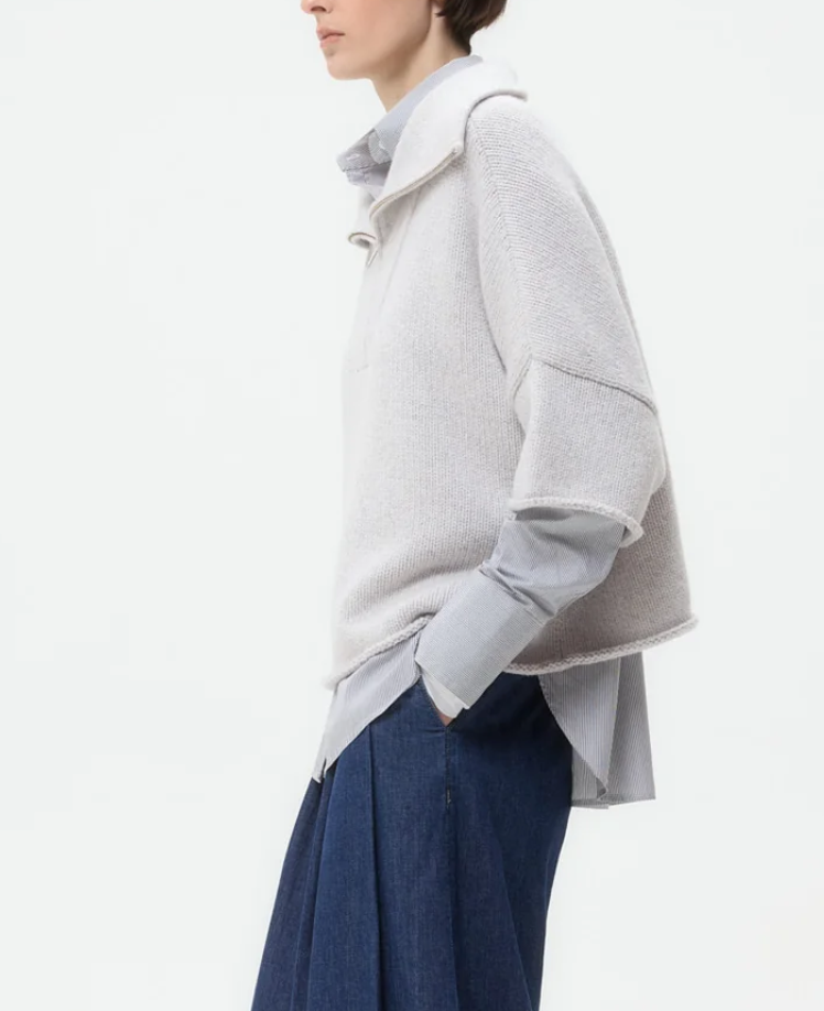 light heather grey in the morning sweater in cashmere