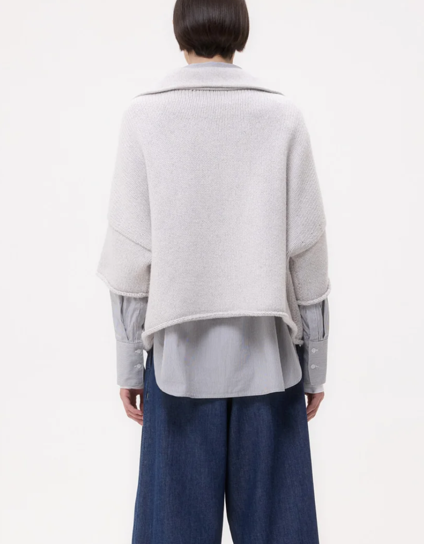 light heather grey in the morning sweater in cashmere