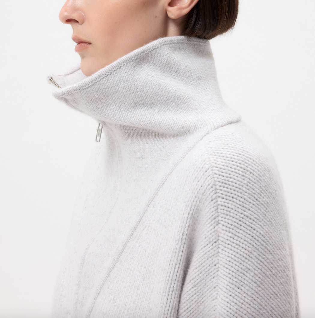 light heather grey in the morning sweater in cashmere